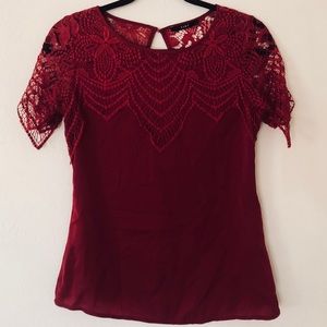 Women’s Red Lace Blouse